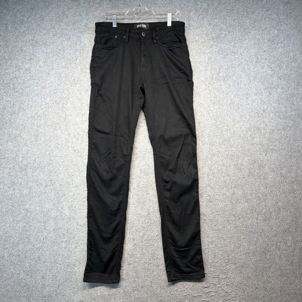 DU/ER Pants Mens 31x32 Black Slim Fit No Sweat Jogger N2X Stretch Casual Travel
